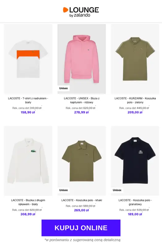 Lounge by Zalando - gazetka promocyjna Do -84% Lacoste - Mężczyźni od wtorku 17.02 do czwartku 19.02 - strona 6