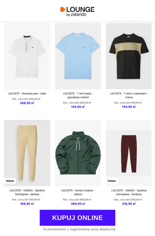 Lounge by Zalando - gazetka promocyjna Do -84% Lacoste - Mężczyźni od wtorku 17.02 do czwartku 19.02 - strona 3