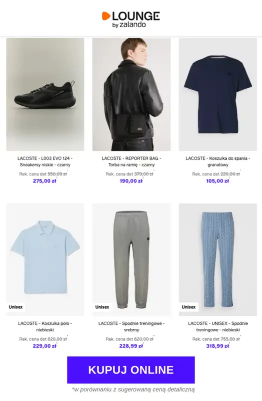 Lounge by Zalando - gazetka promocyjna Do -84% Lacoste - Mężczyźni od wtorku 17.02 do czwartku 19.02 - strona 8