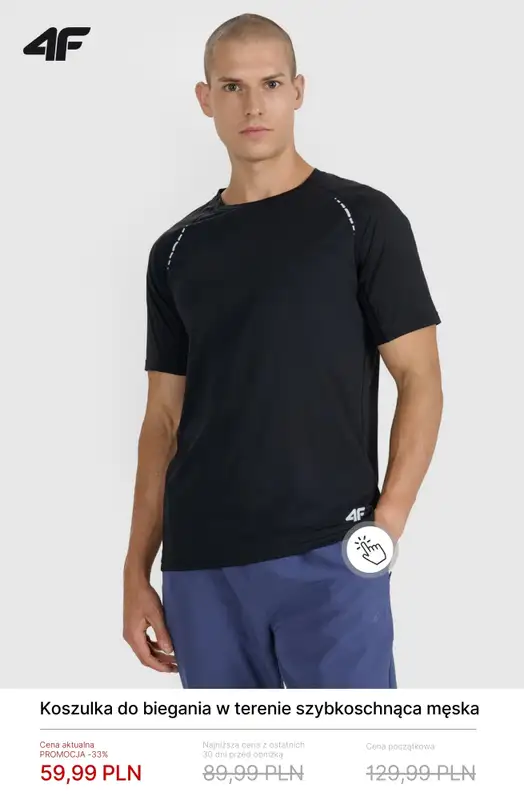 4F - gazetka promocyjna Męskie ubrania sportowe do -50% od wtorku 17.02  - strona 8