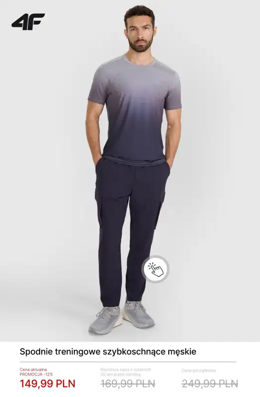 4F - gazetka promocyjna Męskie ubrania sportowe do -50% od wtorku 17.02  - strona 7