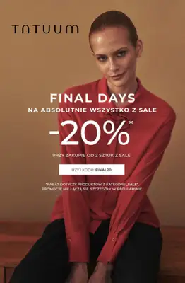 BEST SALE - gazetka promocyjna Tatuum | Dodatkowe -20% na drugi produkt od wtorku 17.02 do poniedziałku 23.02
