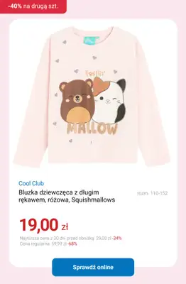 Smyk - gazetka promocyjna Bluzy, bluzki i spodnie: -40% na DRUGI PRODUKT od wtorku 17.02 do czwartku 19.02 - strona 9