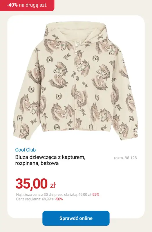 Smyk - gazetka promocyjna Bluzy, bluzki i spodnie: -40% na DRUGI PRODUKT od wtorku 17.02 do czwartku 19.02 - strona 10