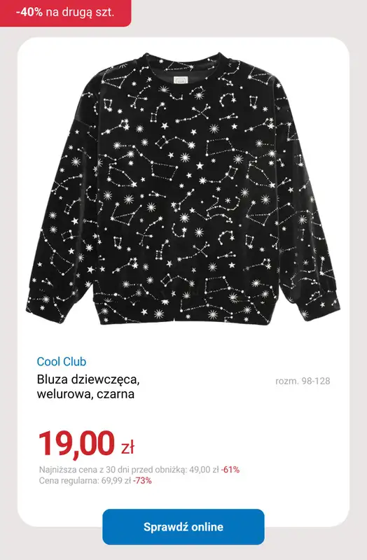 Smyk - gazetka promocyjna Bluzy, bluzki i spodnie: -40% na DRUGI PRODUKT od wtorku 17.02 do czwartku 19.02 - strona 8