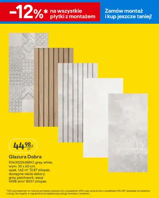 Castorama - gazetka promocyjna Gazetka Wyposażenie łazienki, gresy od środy 18.02 do wtorku 03.03 - strona 47