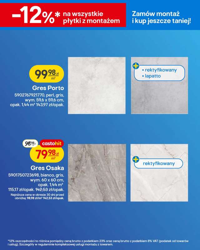 Castorama - gazetka promocyjna Gazetka Wyposażenie łazienki, gresy od środy 18.02 do wtorku 03.03 - strona 44