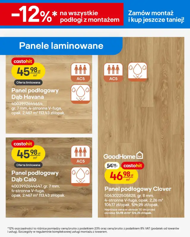 Castorama - gazetka promocyjna Gazetka Drzwi, panele, tekstylia, oświetlenie od środy 18.02 do wtorku 03.03 - strona 12