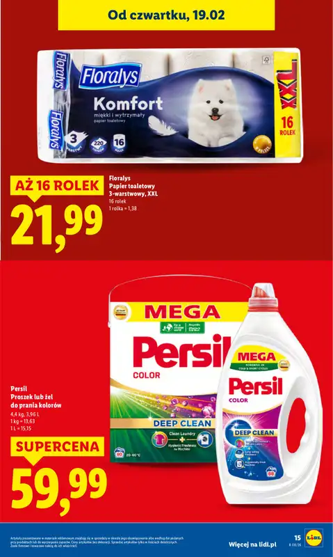 Lidl - gazetka promocyjna Oferta od czwartku od czwartku 19.02 do soboty 21.02 - strona 15