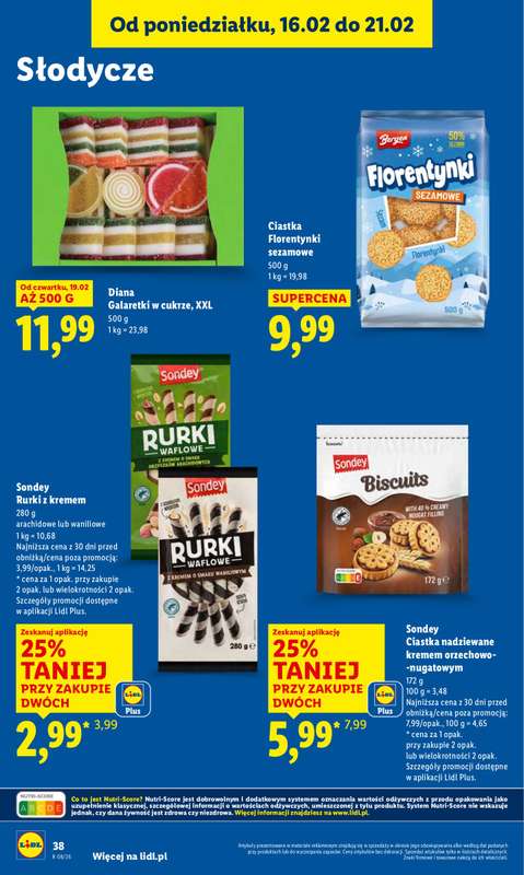 Lidl - gazetka promocyjna Oferta od czwartku od czwartku 19.02 do soboty 21.02 - strona 38