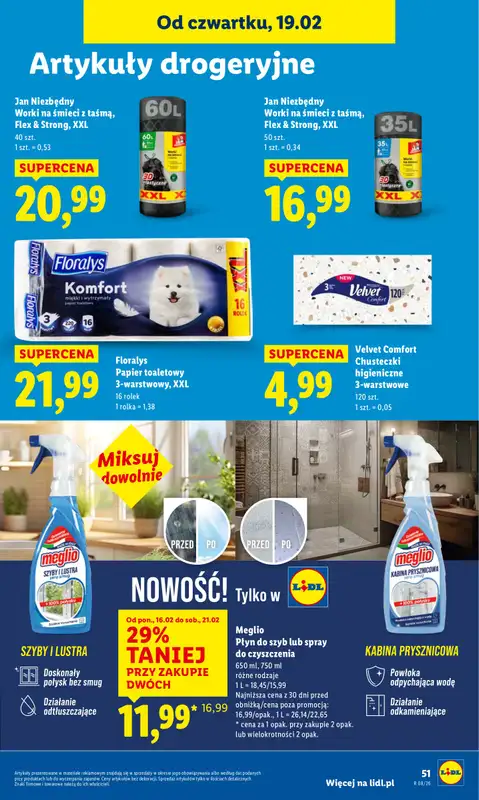 Lidl - gazetka promocyjna Oferta od czwartku od czwartku 19.02 do soboty 21.02 - strona 51