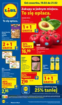 Lidl - gazetka promocyjna Oferta od czwartku od czwartku 19.02 do soboty 21.02