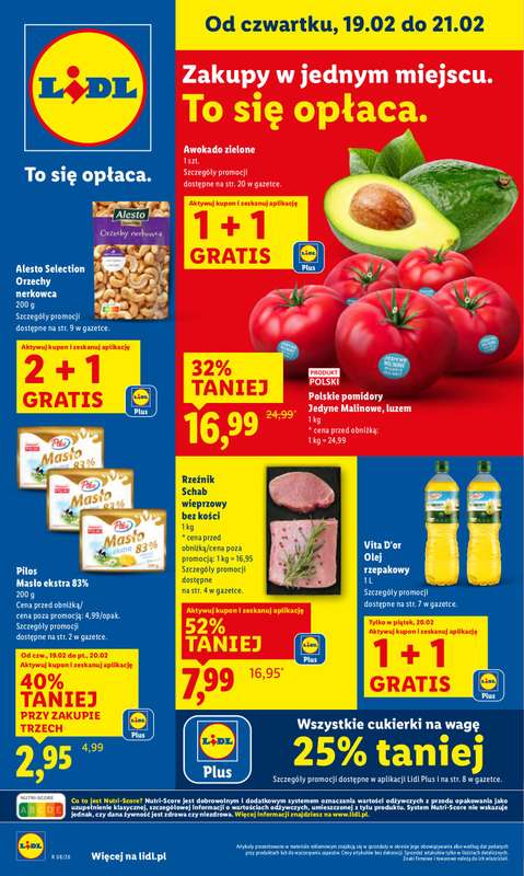 Lidl - gazetka promocyjna Oferta od czwartku od czwartku 19.02 do soboty 21.02