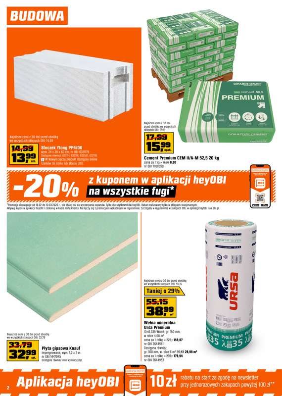 OBI - gazetka promocyjna Gazetka od środy 18.02 do wtorku 10.03 - strona 2