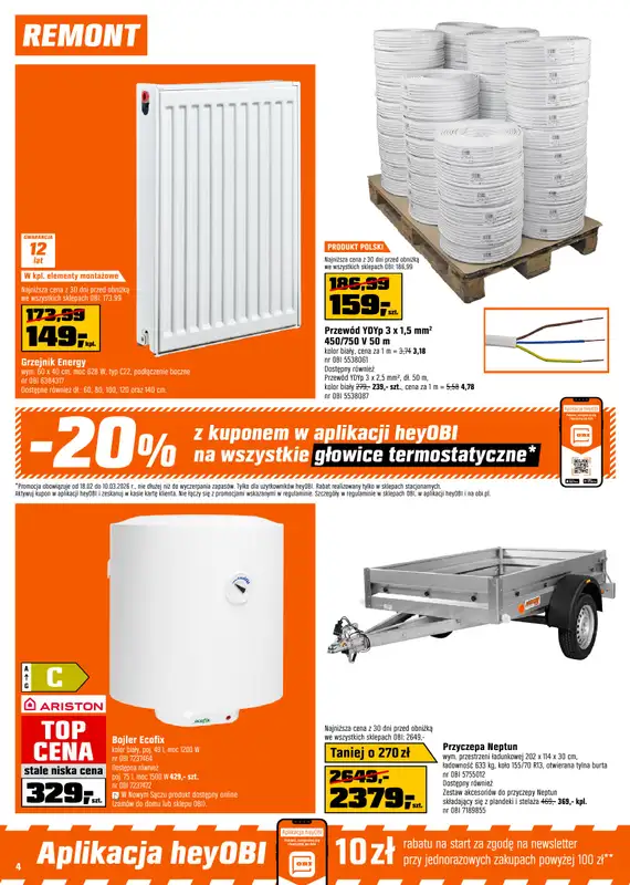 OBI - gazetka promocyjna Gazetka od środy 18.02 do wtorku 10.03 - strona 4