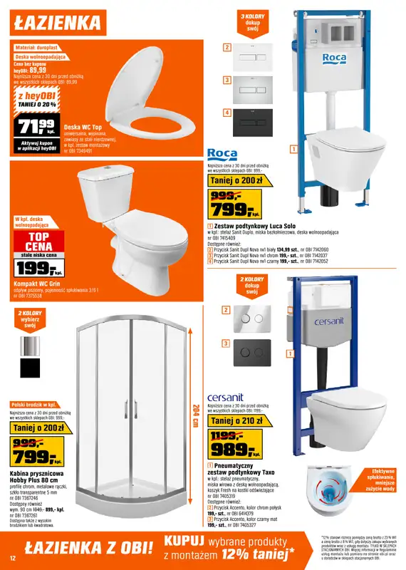 OBI - gazetka promocyjna Gazetka od środy 18.02 do wtorku 10.03 - strona 12