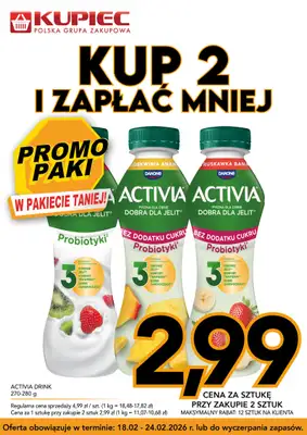 Kupiec - gazetka promocyjna Promopaki od środy 18.02 do wtorku 24.02