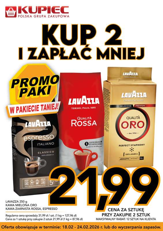 Kupiec - gazetka promocyjna Promopaki od środy 18.02 do wtorku 24.02 - strona 6