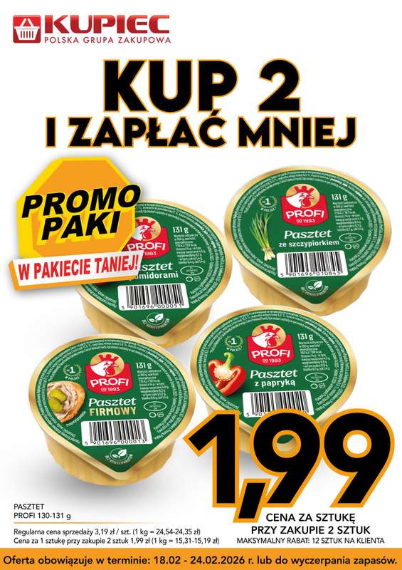 Kupiec - gazetka promocyjna Promopaki od środy 18.02 do wtorku 24.02 - strona 10