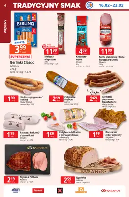 Leclerc - gazetka promocyjna Oferta E.Leclerc I Tanio to tu! od środy 18.02 do poniedziałku 23.02 - strona 6