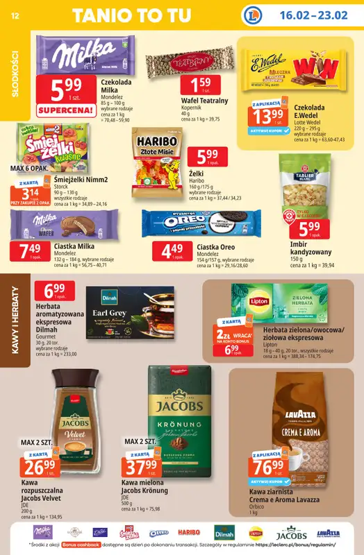Leclerc - gazetka promocyjna Oferta E.Leclerc I Tanio to tu! od środy 18.02 do poniedziałku 23.02 - strona 12