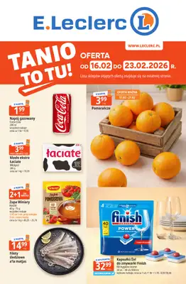 Leclerc - gazetka promocyjna Oferta E.Leclerc I Tanio to tu! od środy 18.02 do poniedziałku 23.02