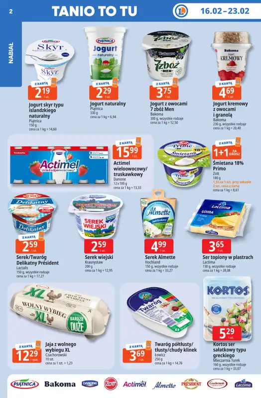 Leclerc - gazetka promocyjna Oferta E.Leclerc I Tanio to tu! od środy 18.02 do poniedziałku 23.02 - strona 2