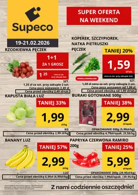 Supeco - gazetka promocyjna Super oferta na Weekend od czwartku 19.02 do soboty 21.02