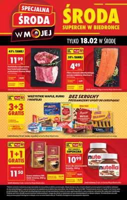Biedronka - gazetka promocyjna Specjalna środa od środy 18.02 do środy 18.02