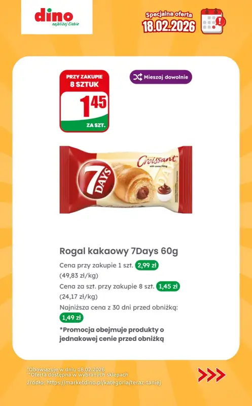 Dino - gazetka promocyjna Specjalna oferta na 18.02.2026 - promocje spoza gazetki od środy 18.02 do środy 18.02 - strona 8