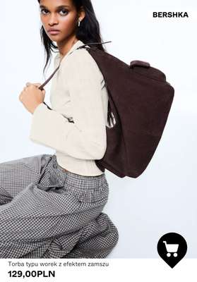 Torba typu worek z efektem zamszu