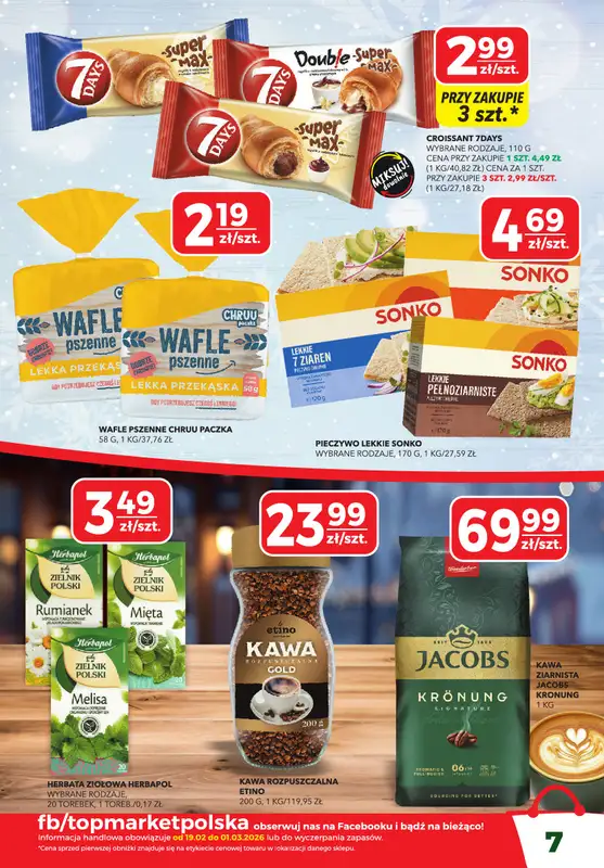 Top Market - gazetka promocyjna Gazetka od czwartku 19.02 do niedzieli 01.03 - strona 7