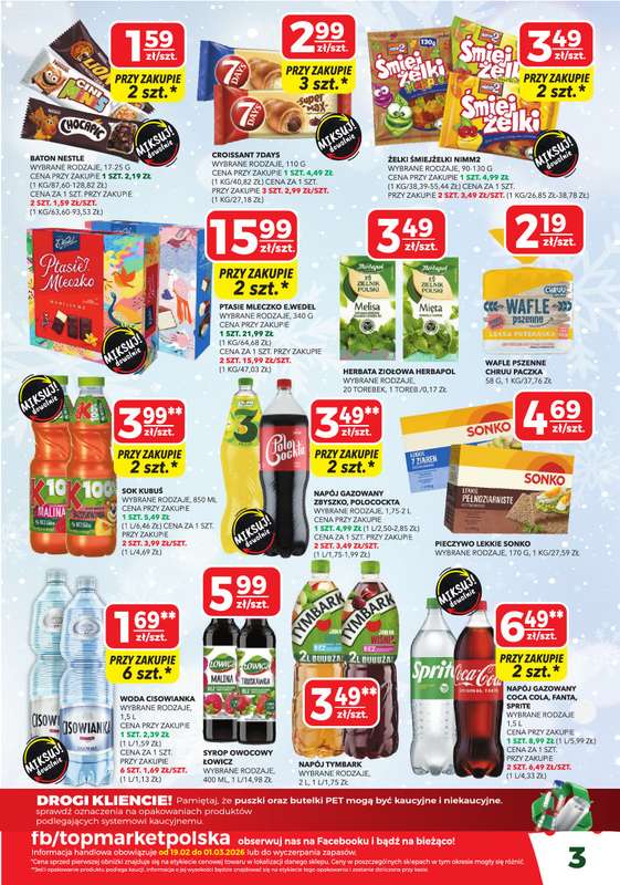 Top Market - gazetka promocyjna Gazetka od czwartku 19.02 do niedzieli 01.03 - strona 3