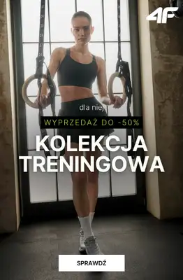 4F - gazetka promocyjna Damska odzież treningowa do -50% od środy 18.02 