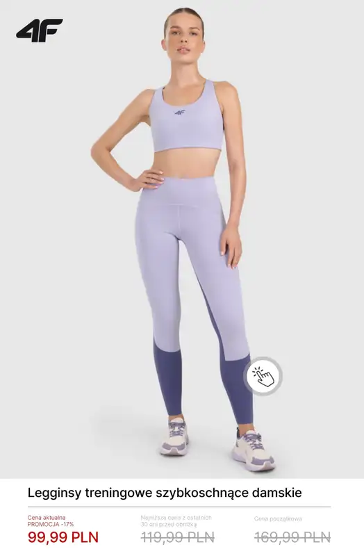 4F - gazetka promocyjna Damska odzież treningowa do -50% od środy 18.02  - strona 9