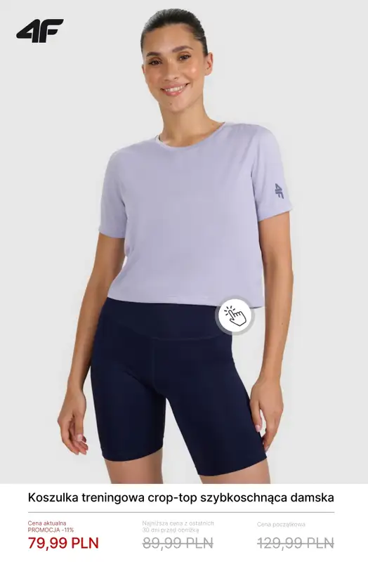 4F - gazetka promocyjna Damska odzież treningowa do -50% od środy 18.02  - strona 10