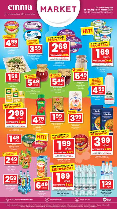 emma MARKET - gazetka promocyjna Plakaty promocyjne od czwartku 19.02 do środy 04.03
