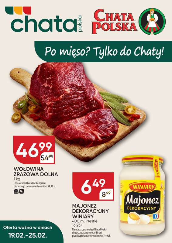 Chata Polska - gazetka promocyjna Plakat promocyjny  do środy 25.02