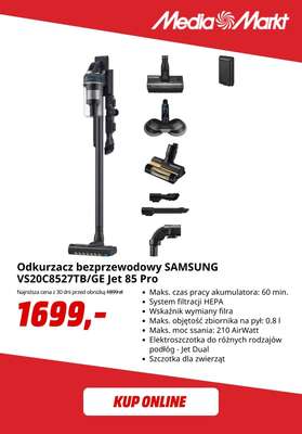 Odkurzacz bezprzewodowy SAMSUNG VS20C8527TB/GE Jet 85 Pro