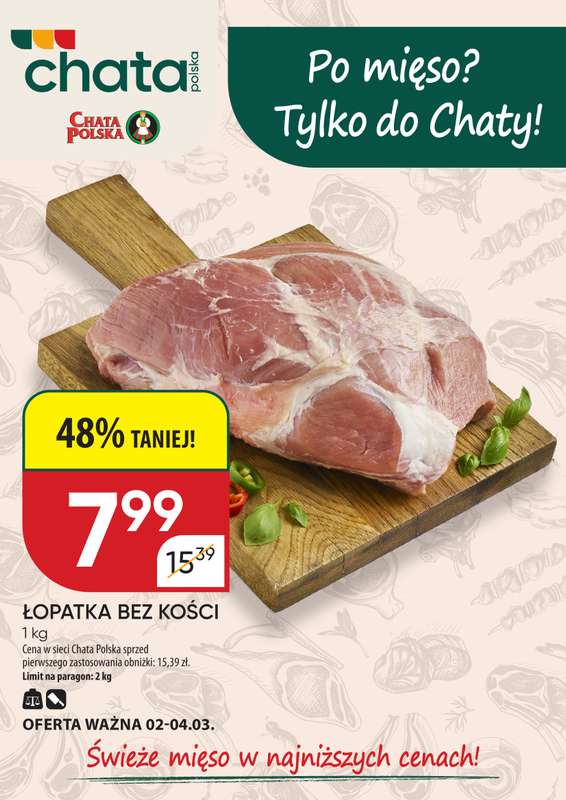 Chata Polska - gazetka promocyjna Plakat promocyjny od wtorku 03.03 do środy 04.03