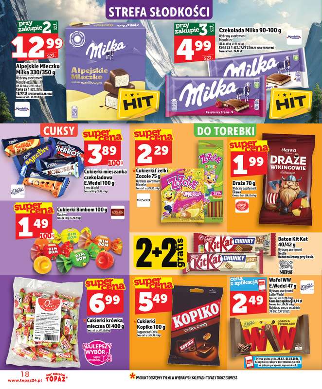 TOPAZ - gazetka promocyjna Nowa gazetka od czwartku, 26.02. od czwartku 26.02 do środy 04.03 - strona 18