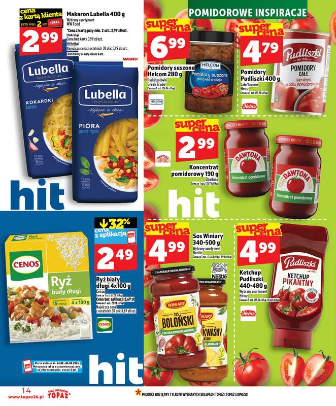 TOPAZ - gazetka promocyjna Nowa gazetka od czwartku, 26.02. od czwartku 26.02 do środy 04.03 - strona 14