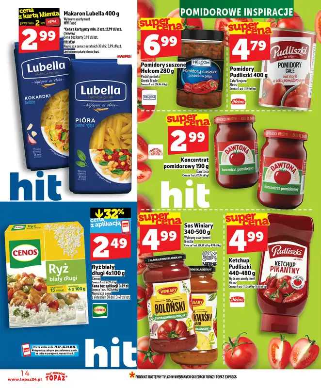 TOPAZ - gazetka promocyjna Nowa gazetka od czwartku, 26.02. od czwartku 26.02 do środy 04.03 - strona 14
