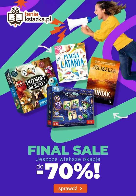 taniaksiazka.pl - gazetka promocyjna Final Sale do -70% od środy 18.02 do środy 25.02