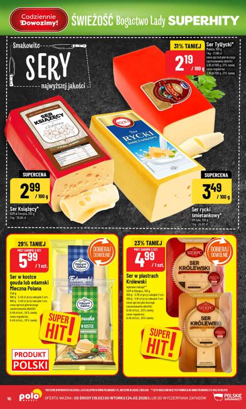 POLOmarket - gazetka promocyjna Gazetka od środy 18.02 do wtorku 24.02 - strona 16