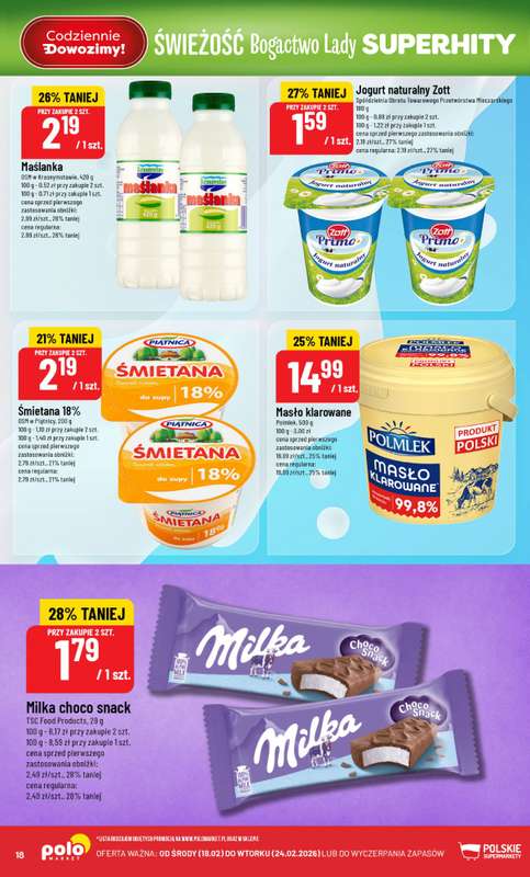 POLOmarket - gazetka promocyjna Gazetka od środy 18.02 do wtorku 24.02 - strona 18
