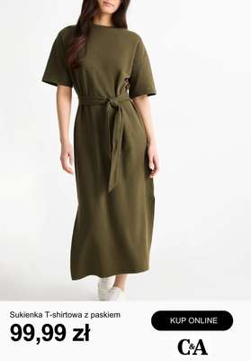 Sukienka T-shirtowa z paskiem