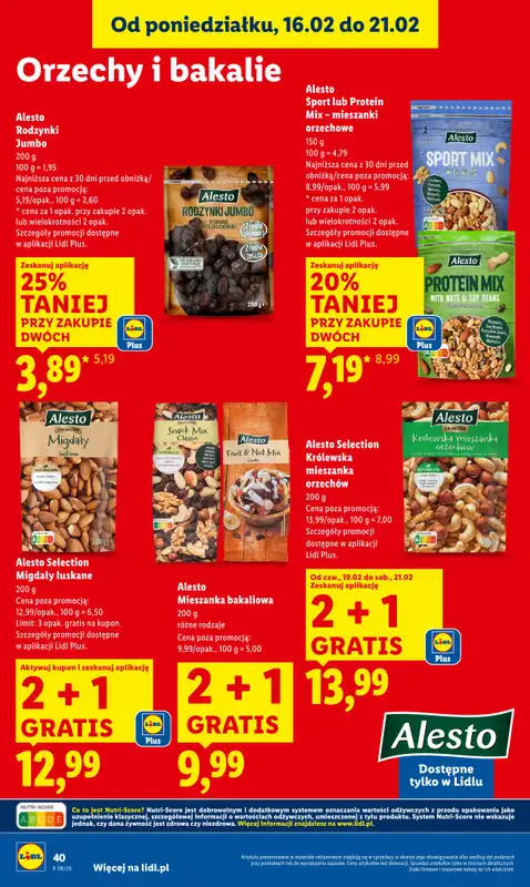 Lidl - gazetka promocyjna Oferta od czwartku od czwartku 19.02 do soboty 21.02 - strona 40