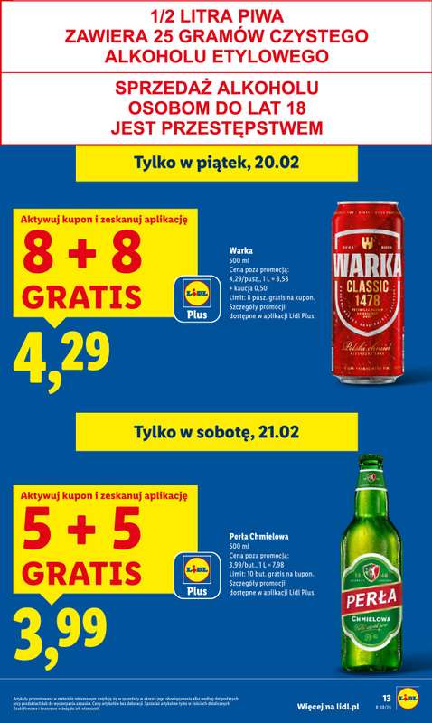 Lidl - gazetka promocyjna Oferta od czwartku od czwartku 19.02 do soboty 21.02 - strona 13