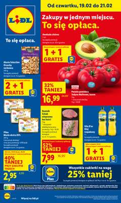 Lidl - gazetka promocyjna Oferta od czwartku od czwartku 19.02 do soboty 21.02